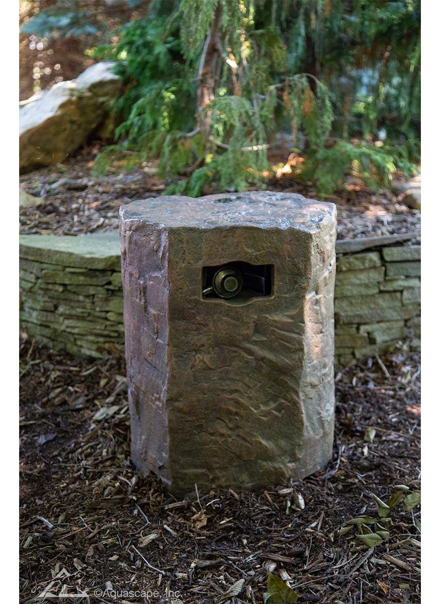 Aquascape Aquascape Faux Stone Propane Tank Cover  Durable GFRC Construction Stylish Outdoor Concealment for Fire Features Grills and Patios 78336  - Image 2