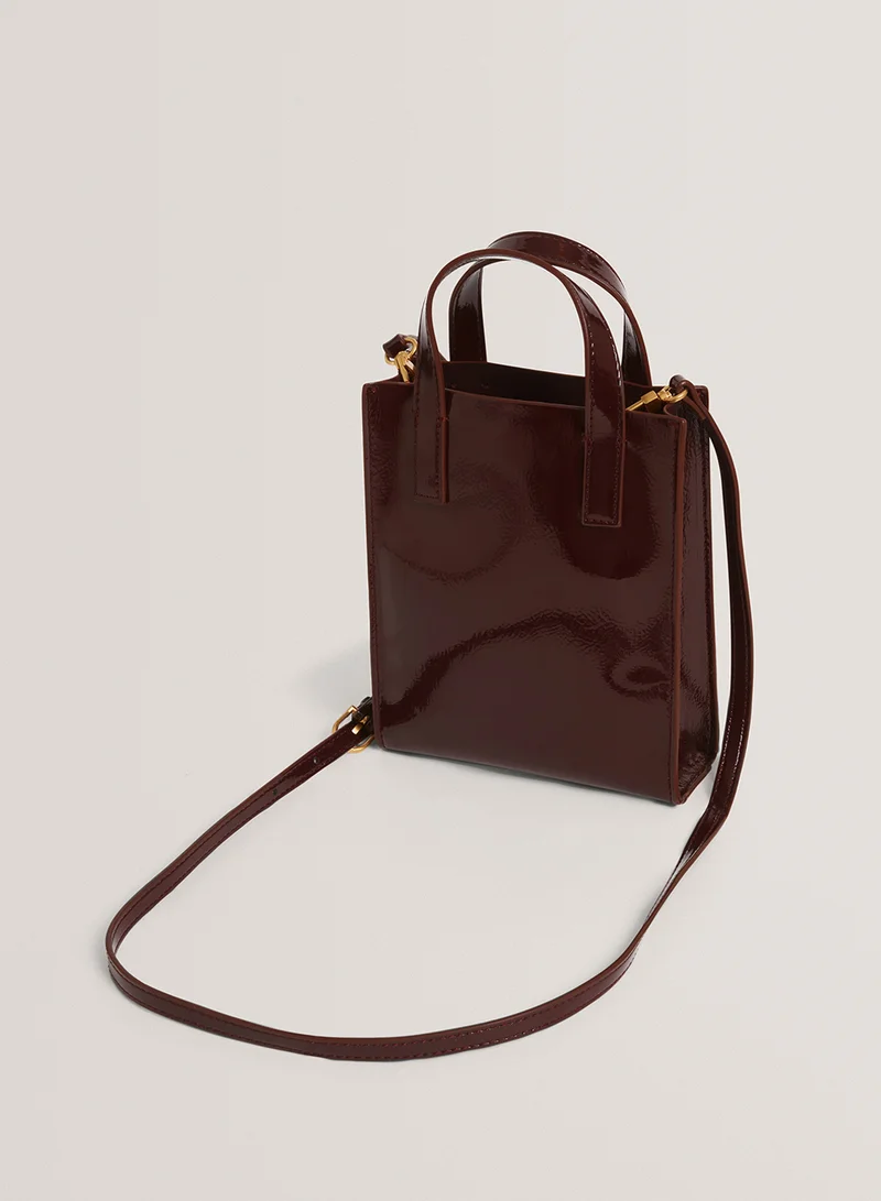 Ted Baker Rossem Rose Detail Crinkle Small Tote Bag
