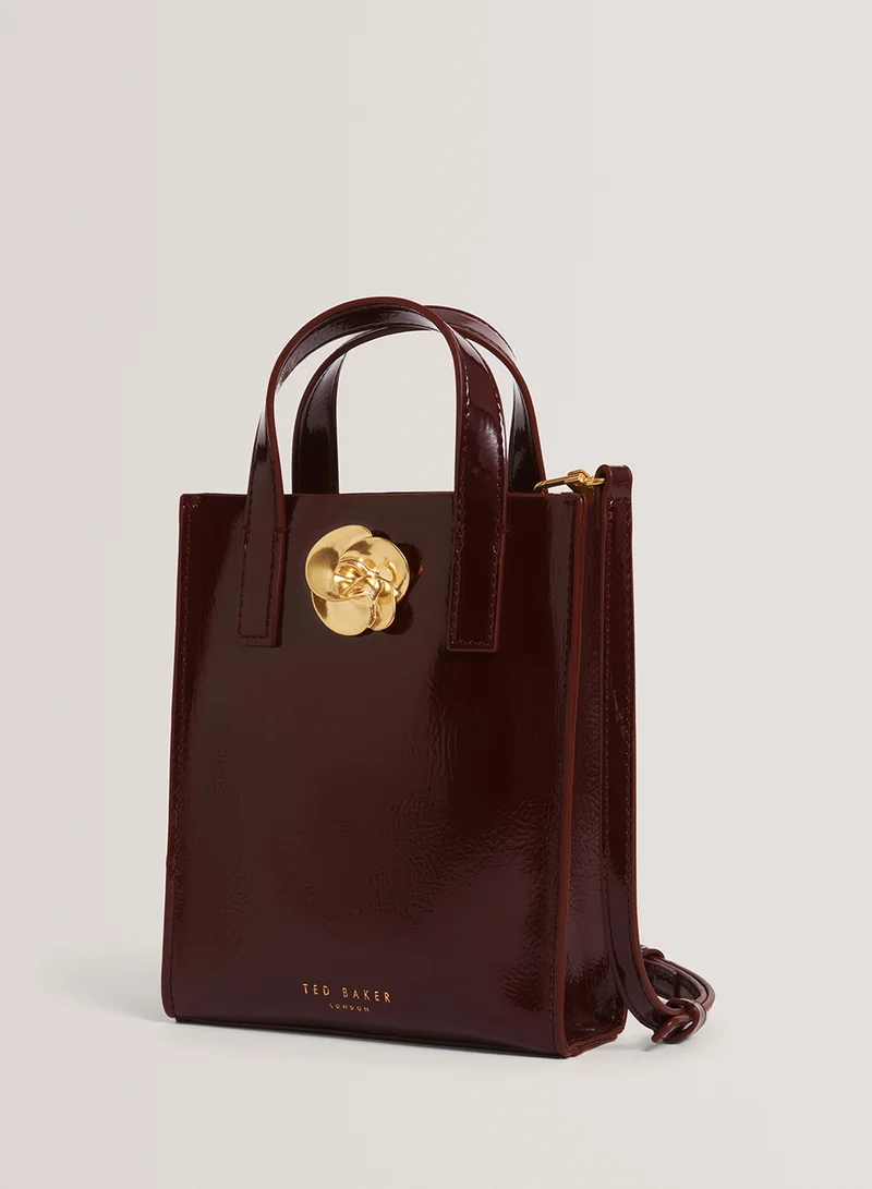Ted Baker Rossem Rose Detail Crinkle Small Tote Bag