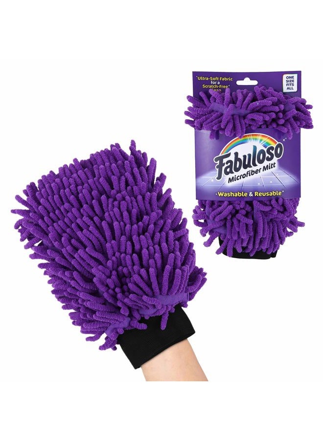 Fabuloso Microfiber Cleaning Mitt, Purple, One Size Fits All | Lint-Free, Scratch-Free Glove for Surfaces & Furniture | Dustless Hand Cloth for Bold & Bright Cleaning Experience - Image 1