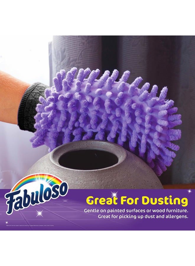 Fabuloso Microfiber Cleaning Mitt, Purple, One Size Fits All | Lint-Free, Scratch-Free Glove for Surfaces & Furniture | Dustless Hand Cloth for Bold & Bright Cleaning Experience - Image 2