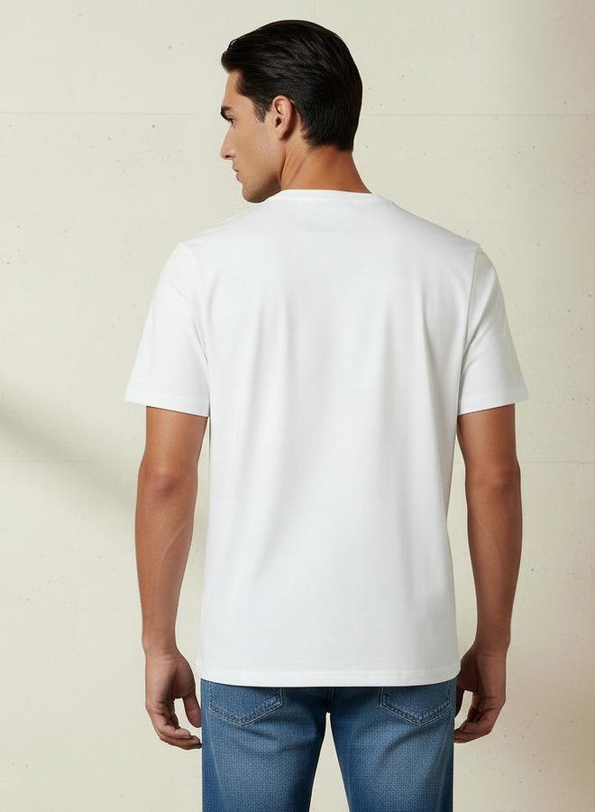Emperor Men Regular Fit Crew Neck Short Sleeve Badge Accent T-shirt - Image 3