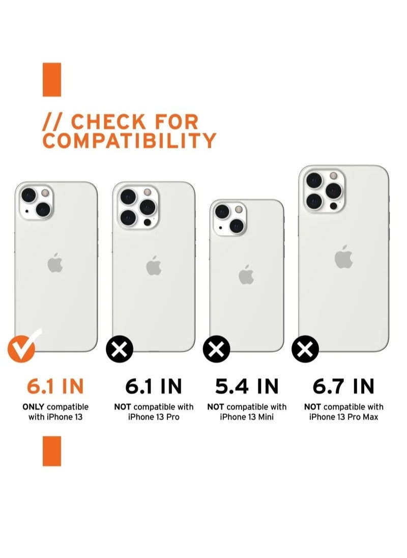 UAG - Apple iPhone 13 Case 6.1" Pathfinder Built-in Magnet Compatible with MagSafe Charging Slim Lightweight Shockproof Dropproof Rugged Protective Cover - Silver - Image 1