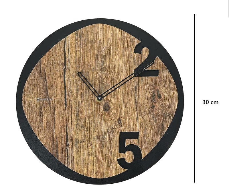 DEAL NUT Luxury Wooden Wall Clock NonTicking Wall Clocks Battery Operated Noiseless Wall Clock Modern Simple Wooden Clock Decorative for Kitchen Home Bedrooms Office Living Room 25 - Image 3