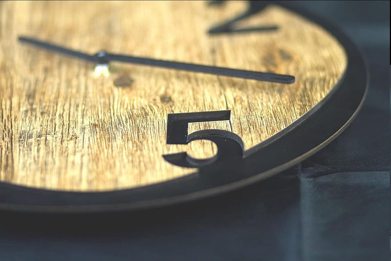 DEAL NUT Luxury Wooden Wall Clock NonTicking Wall Clocks Battery Operated Noiseless Wall Clock Modern Simple Wooden Clock Decorative for Kitchen Home Bedrooms Office Living Room 25 - Image 5