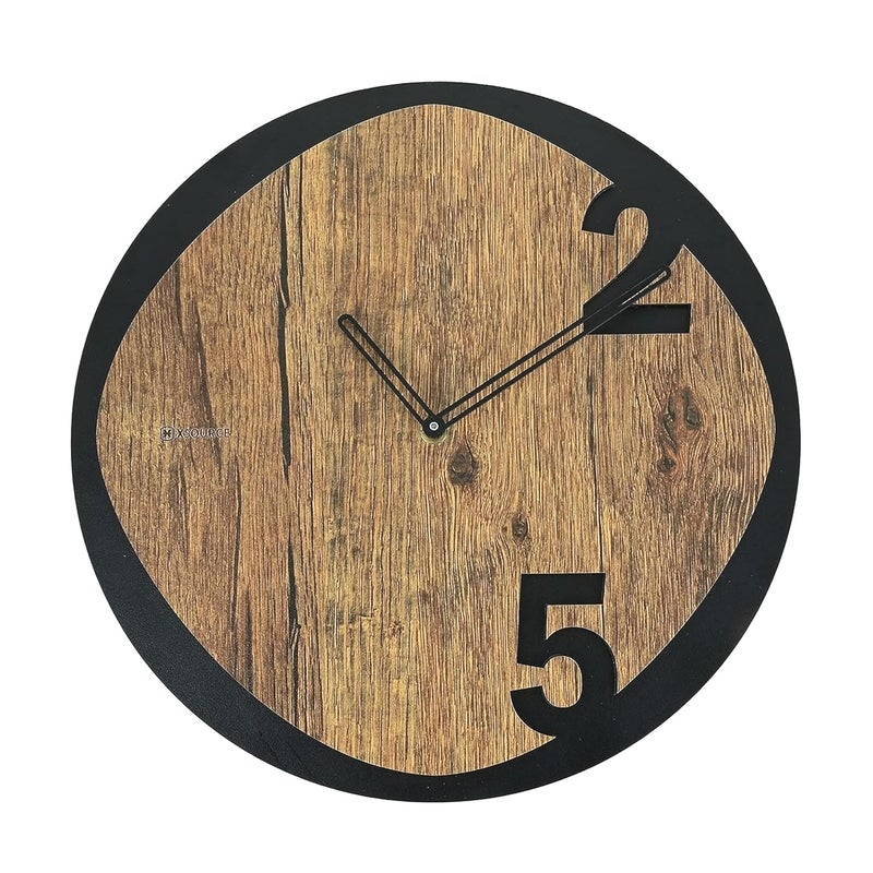DEAL NUT Luxury Wooden Wall Clock NonTicking Wall Clocks Battery Operated Noiseless Wall Clock Modern Simple Wooden Clock Decorative for Kitchen Home Bedrooms Office Living Room 25 - Image 1