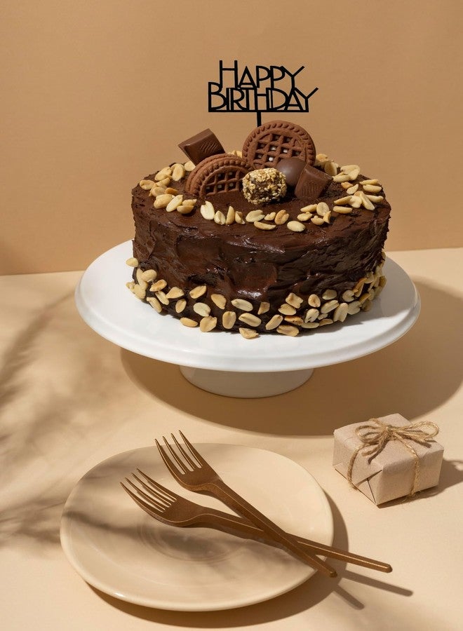 PLAP Happy Birthday Cake Topper Birthday cake Topper Decoration Supplies (Black A) - Image 3