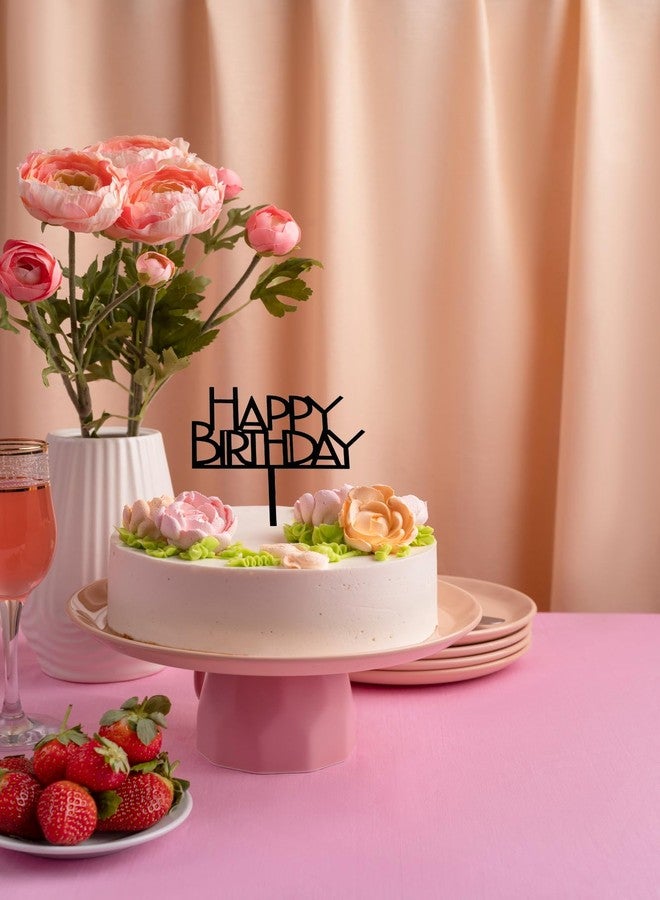 PLAP Happy Birthday Cake Topper Birthday cake Topper Decoration Supplies (Black A) - Image 5