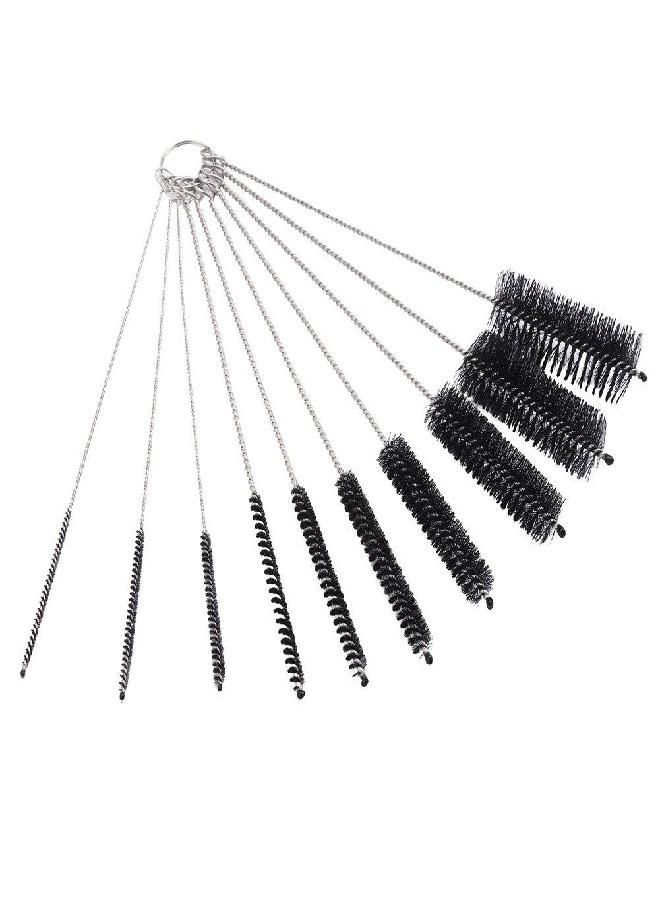 Decora DECORA 10 Pieces Nylon Cleaning Bottle Brush Pipe Cleaning Brushes Tube Brushes Tube Bottle Straw Washing Cleaner Bristle Kit Tool Black - Image 4