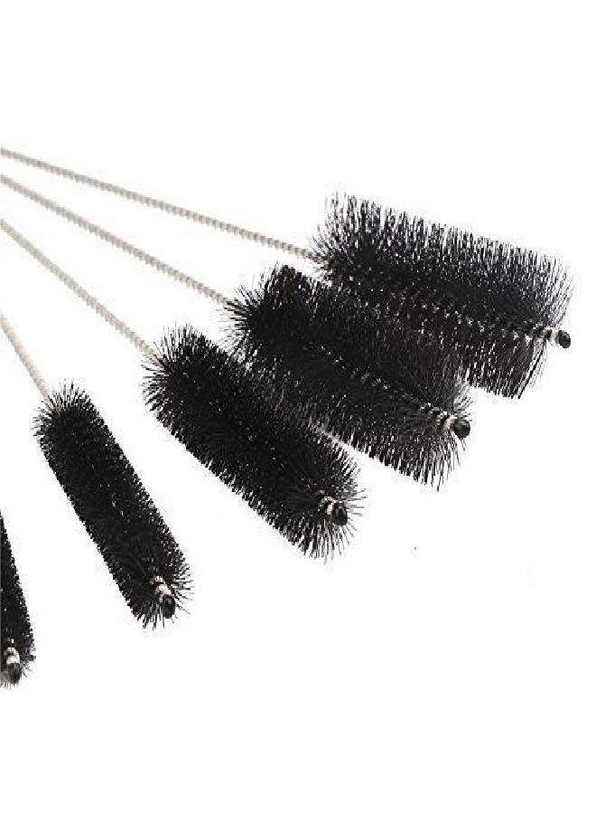 Decora DECORA 10 Pieces Nylon Cleaning Bottle Brush Pipe Cleaning Brushes Tube Brushes Tube Bottle Straw Washing Cleaner Bristle Kit Tool Black - Image 2