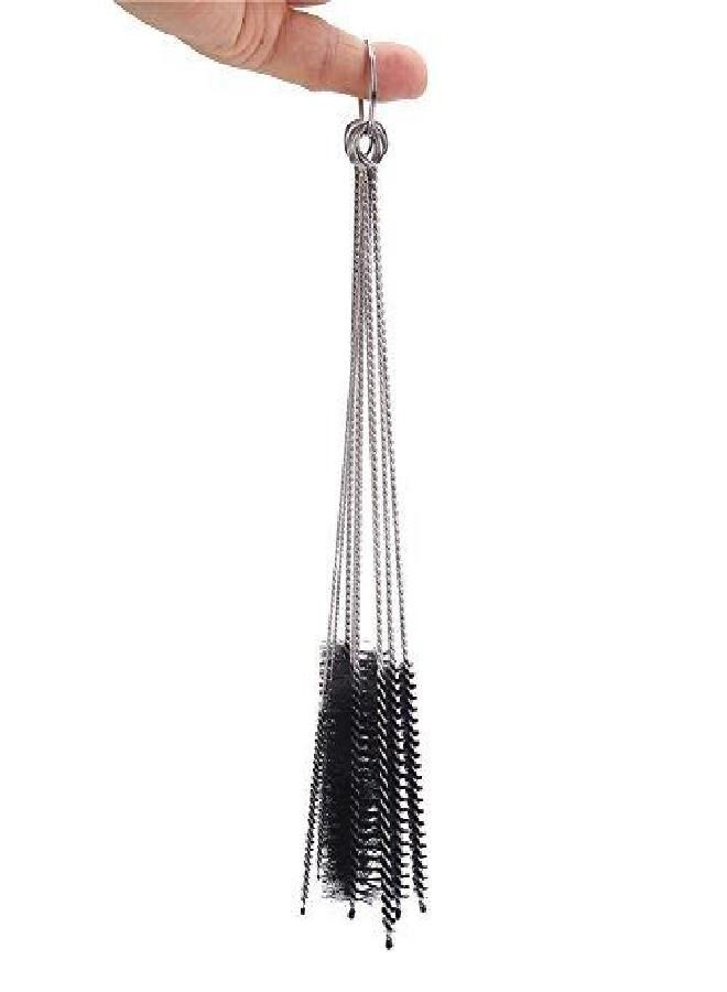 Decora DECORA 10 Pieces Nylon Cleaning Bottle Brush Pipe Cleaning Brushes Tube Brushes Tube Bottle Straw Washing Cleaner Bristle Kit Tool Black - Image 3