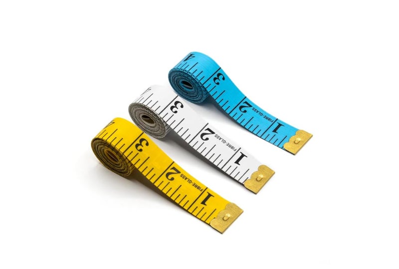 Body Measuring Tape 150cm60inch Soft and Flexible Set of 3 Blue White Yellow  - Image 1