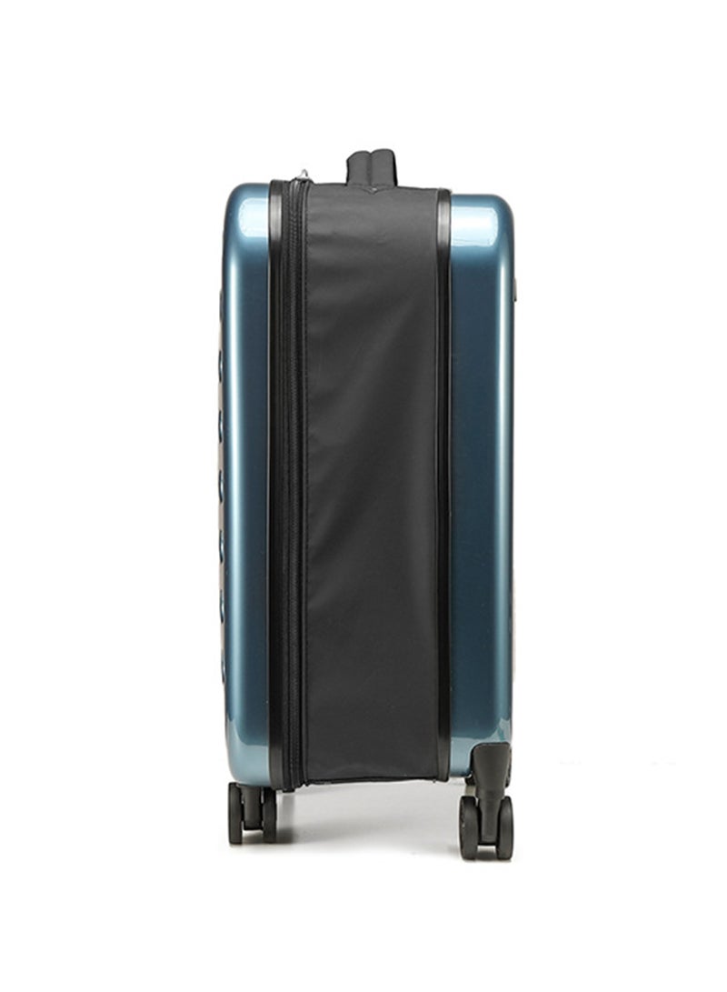 24-Inch Foldable and Expandable Suitcase, 360° Universal Wheel Trolley Case, Flight Case, with Security Anti-Theft Password Lock 42*26*67cm