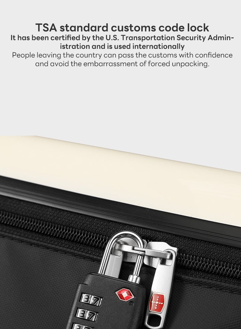 24-Inch Foldable and Expandable Suitcase, 360° Universal Wheel Trolley Case, Flight Case, with Security Anti-Theft Password Lock 42*26*67cm