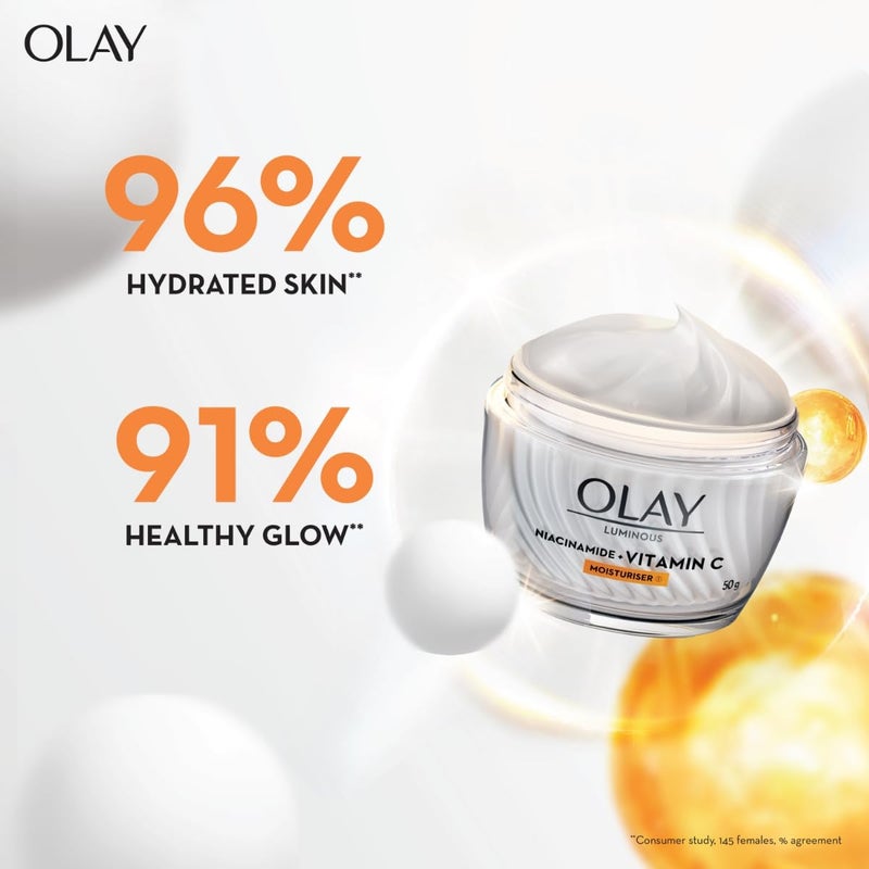 Olay Vitamin C Face Cream with Niacinamide l Even Glow Smooth Texture l Normal Oily Dry Combination Skin l Parabens Sulphatefree l 50g - Image 5