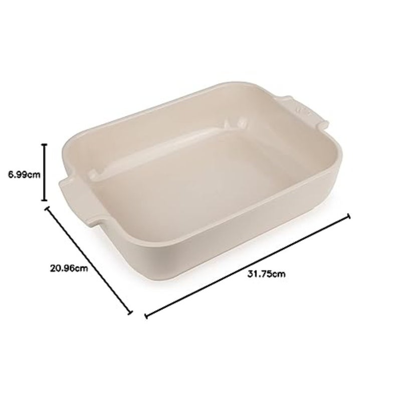 Appolia Rectangular Oven Dish cm. Ceramic. Mechanical and Thermal shock resistant. -20° to 250°C. Ergonomic handles.10 year warranty. Made in France - Image 3