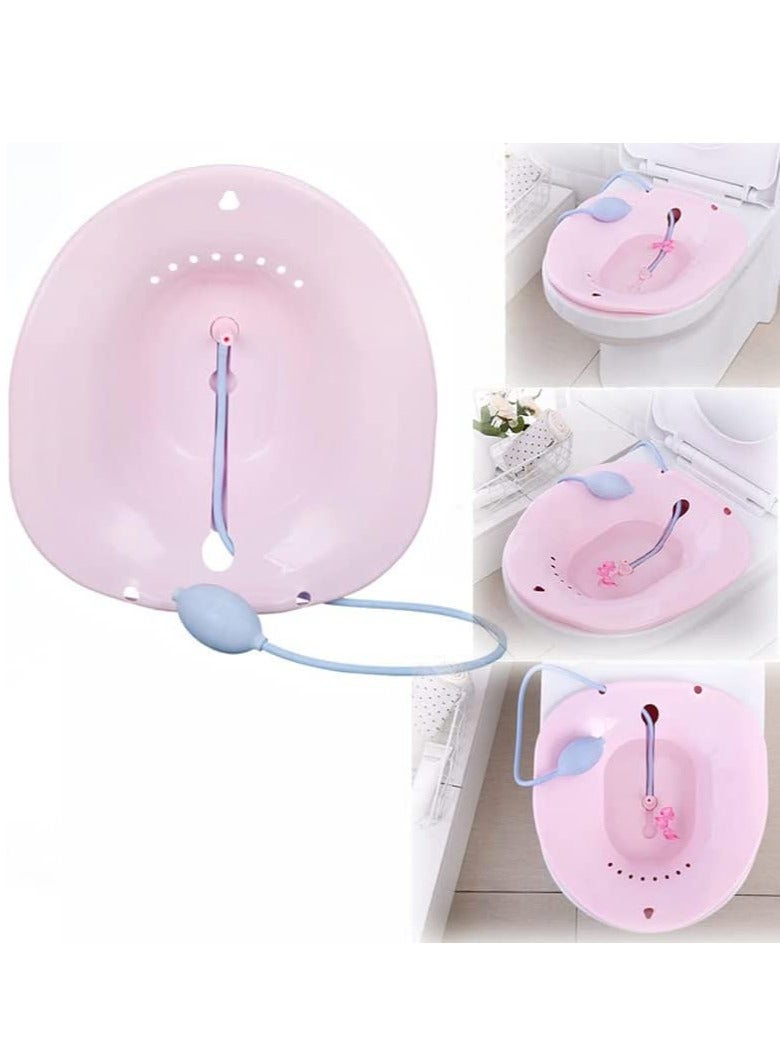 Folding Sitz Bath Toilet Seat for Hemorrhoid Relief and Postpartum Care, Ideal for Pregnant Women and Episiotomy Recovery  - Image 1