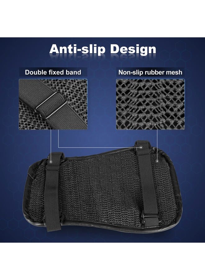 SKYJDM Foldable Passenger Motorcycle Gel Rear Seat Cushion, 3D-Honeycomb Structure Shock Absorption & Breathable Motorcycle Gel Seat Rear Pad for Long Rides (S) - Image 4