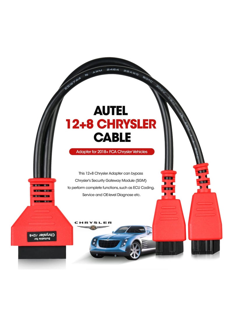 Original OBD2 Adapter for Chrysler 12+8 Programming Cable Connector, Bypass Gateway Protocol Cable
