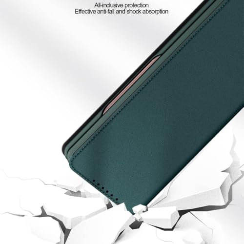 Tech Trendz TechTrendz 2in1 Protective Leather Flip Cover with Detachable Magnetic Back Cover Compatible with Samsung Galaxy Z Fold 4, Card Holder Kickstand Flip Case - Black - Image 4
