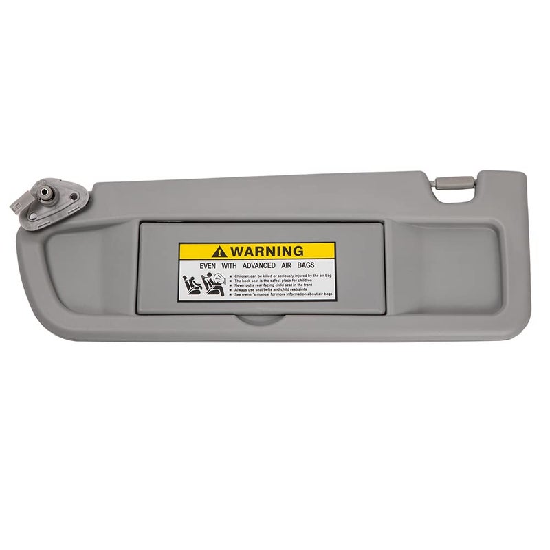 HIMIKI Left Driver Side Sun Visor Sunvisor Compatible with 2006 2007 2008 2009 2010 2011 06 07 08 09 10 11 Civic Replaces 83280SNAA01ZC Light Gray