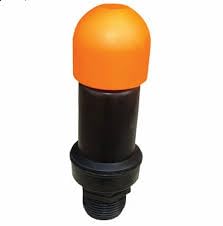 5 PIECEC Air Release Valve 254 cm 1 inch Black and Orange Plastic Construction - Image 1