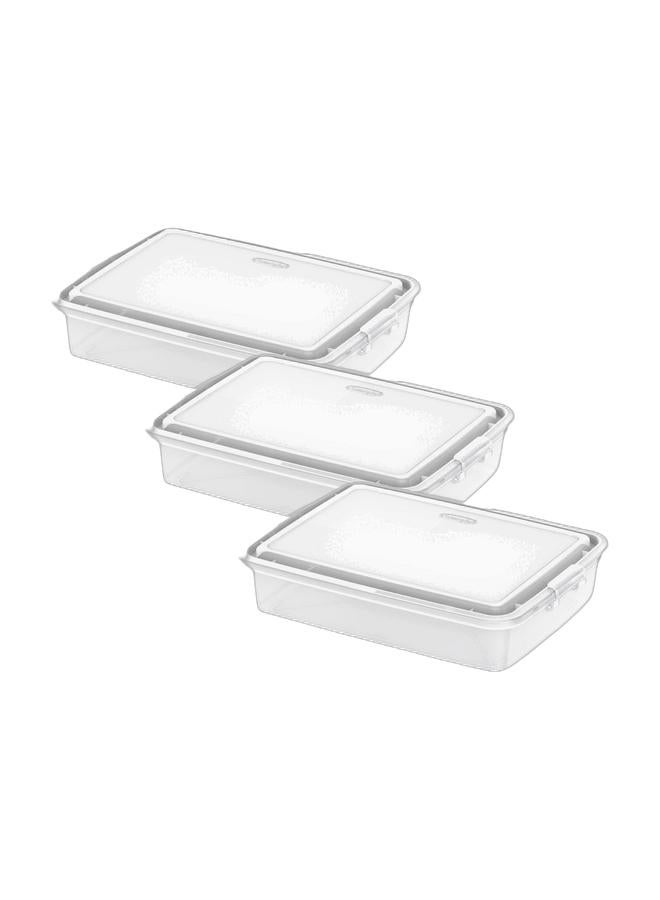 Cosmoplast صندوق تخزين بلاستيكي بسعة 15 لتر (عبوة من 3) - Image 1