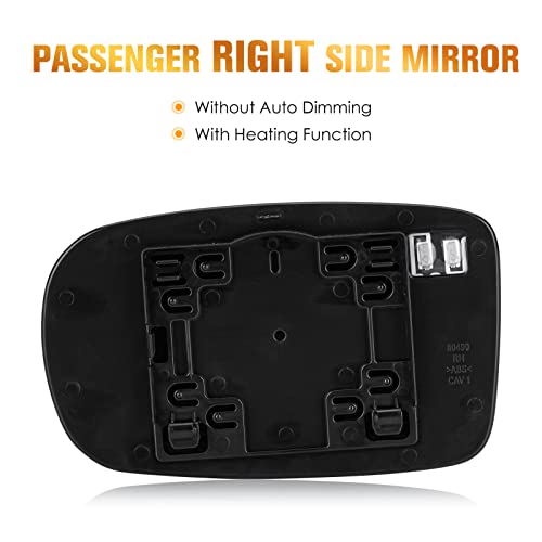 AEagle Passenger Right Side Heated Mirror Glass Fits for Chrysler 200 2011-14, for 300 2011-2021, for Dodge Charger 12-21, Replacement for 68101146AA - Image 3