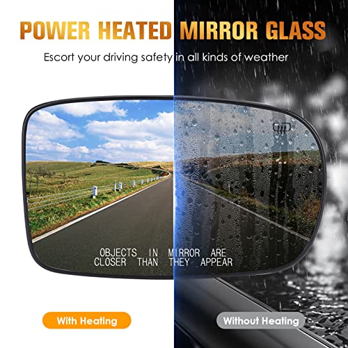 AEagle Passenger Right Side Heated Mirror Glass Fits for Chrysler 200 2011-14, for 300 2011-2021, for Dodge Charger 12-21, Replacement for 68101146AA - Image 2