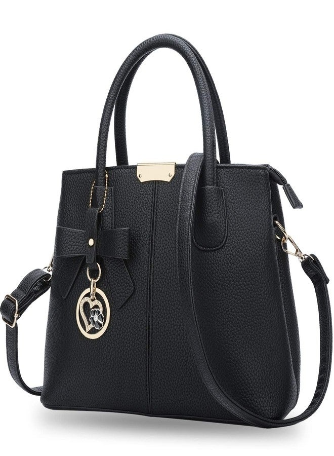 KKXIU Purses and Handbags for Women Top Handle Satchel Shoulder Ladies Crossbody Bags (A-Black) - Image 1