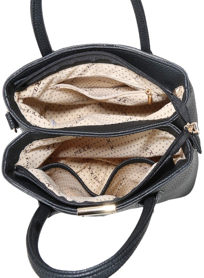 KKXIU Purses and Handbags for Women Top Handle Satchel Shoulder Ladies Crossbody Bags (A-Black) - Image 5