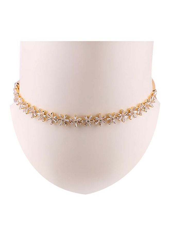 NIBEMINENT - Stone Studded Zircon Choker Necklace - Image 1