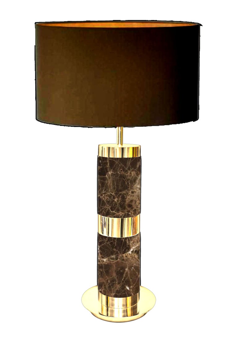 سوليتير مصباح ترابيزة من الستانلس ستيل والرخام الطبيعي مع خاصية التحكم باللمس - Image 1