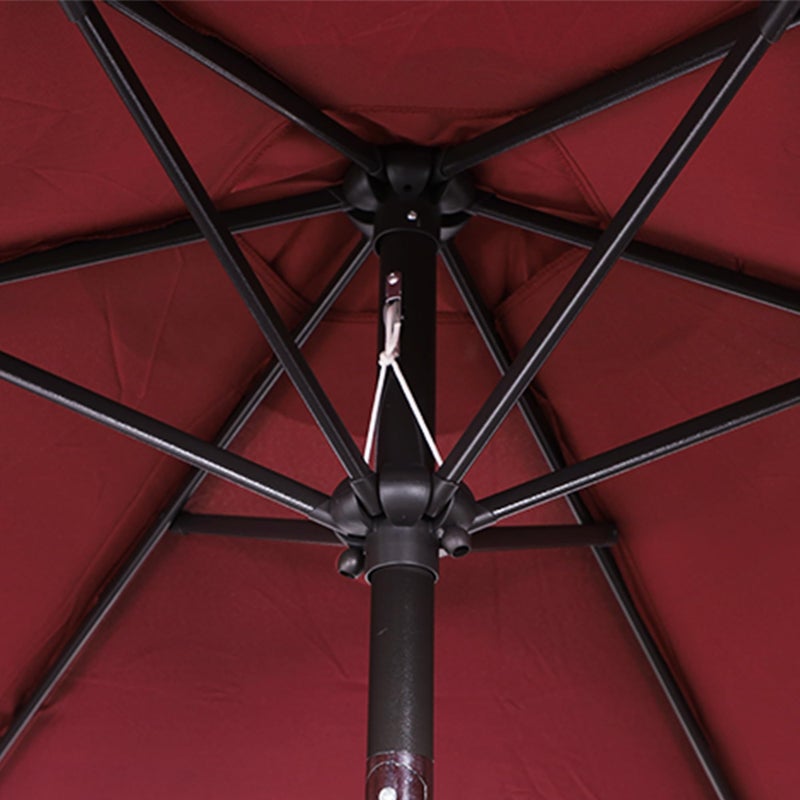 Blissun 9FT Patio Umbrella, Outdoor Table Umbrella, Yard Umbrella, Market Umbrella with 8 Sturdy Ribs, Push Button Tilt and Crank, Burgundy - Image 3