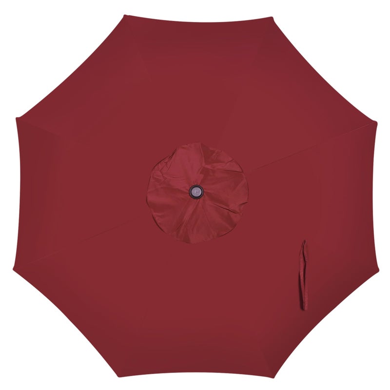 Blissun 9FT Patio Umbrella, Outdoor Table Umbrella, Yard Umbrella, Market Umbrella with 8 Sturdy Ribs, Push Button Tilt and Crank, Burgundy - Image 4