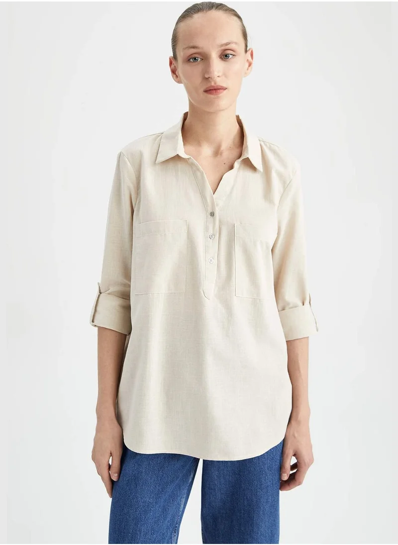DeFacto Woman Woven Long Sleeve Shirt