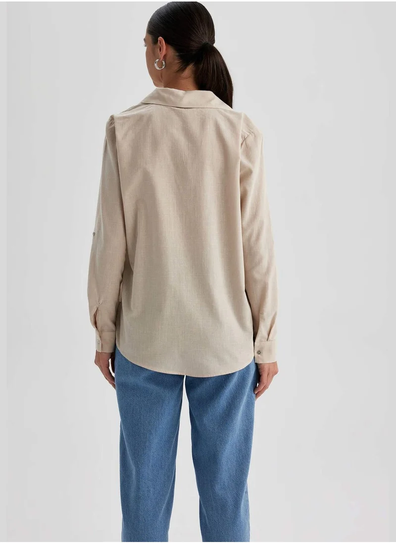 DeFacto Woman Woven Long Sleeve Shirt