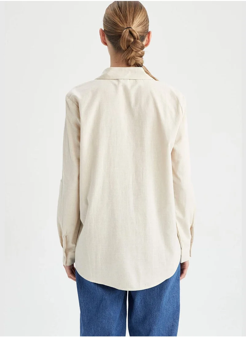 DeFacto Woman Woven Long Sleeve Shirt