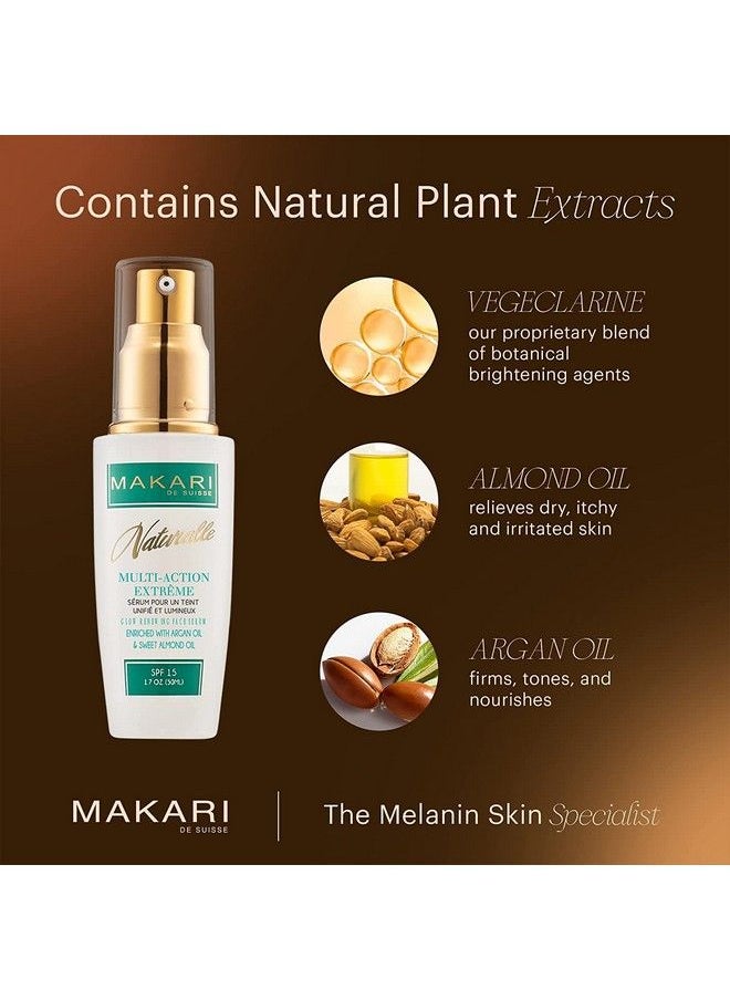 Makari - Naturalle Multiaction Extreme Skin Lightening Serum 1.7Oz Moisturizing & Whitening Face Serum With Argan Oil & Spf 15 - Image 1