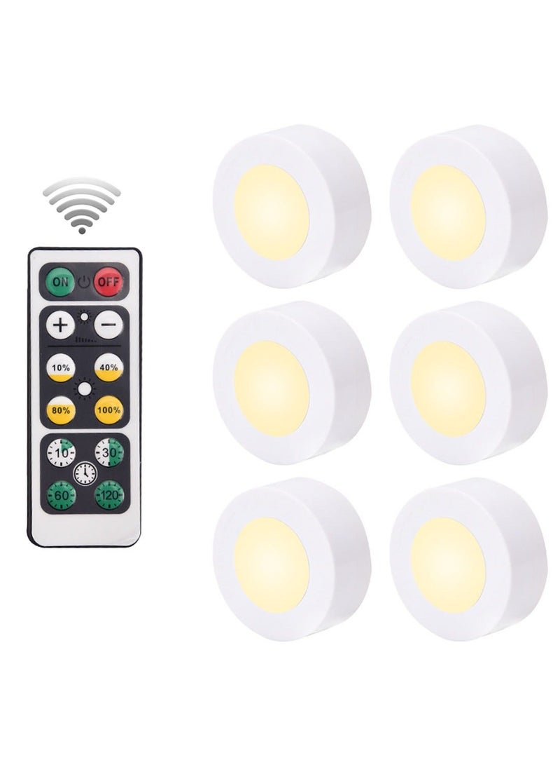 HOMESTAR 6 Piece LED Night Light Cordless Battery Powered Sensor Cabinet with Remote Control For Hallways Stairs and Bedrooms - Image 1