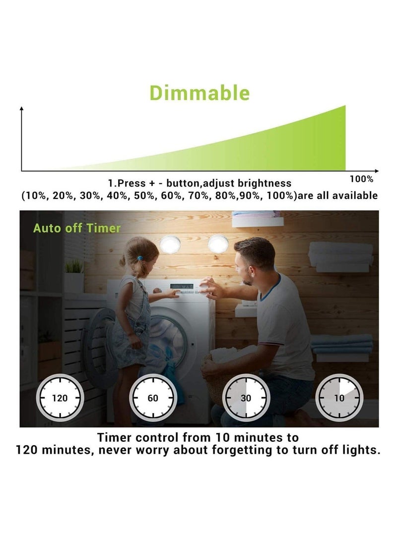 HOMESTAR 6 Piece LED Night Light Cordless Battery Powered Sensor Cabinet with Remote Control For Hallways Stairs and Bedrooms - Image 4