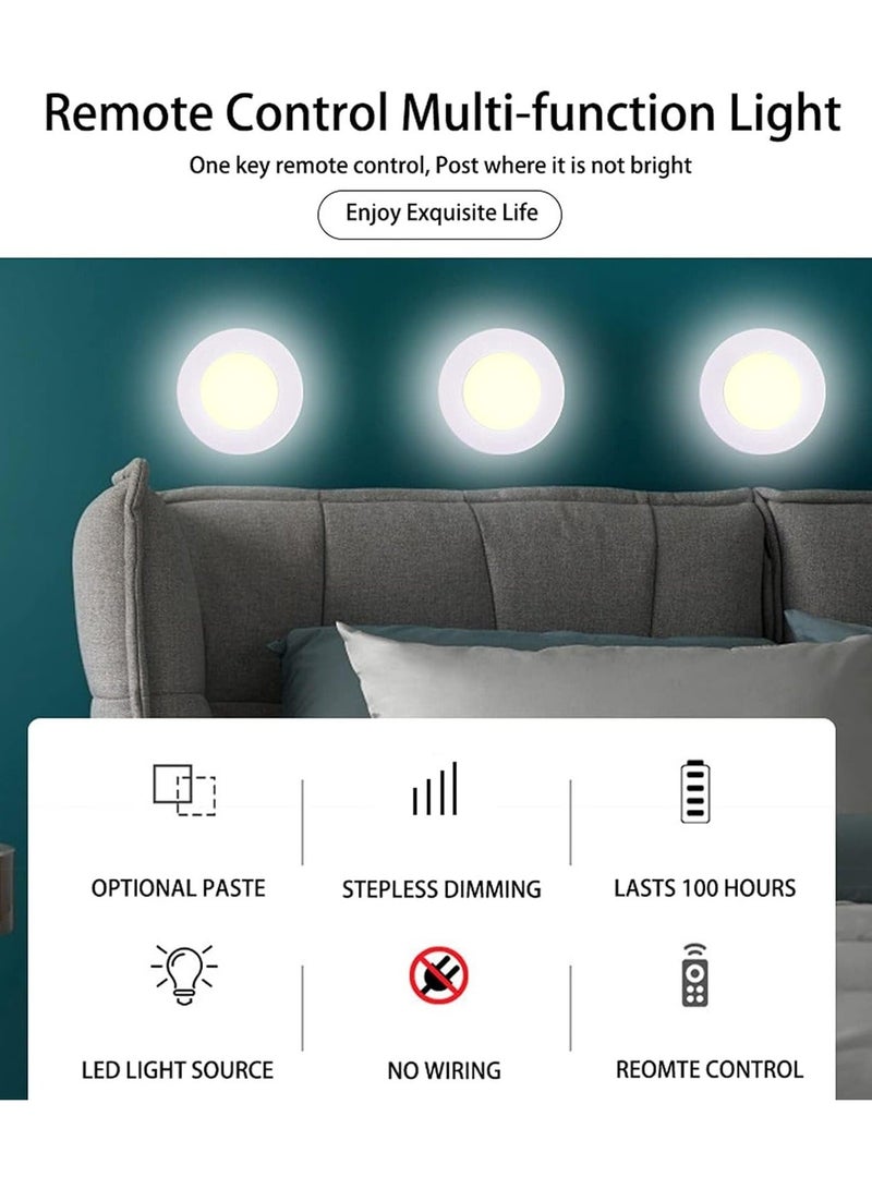 HOMESTAR 6 Piece LED Night Light Cordless Battery Powered Sensor Cabinet with Remote Control For Hallways Stairs and Bedrooms - Image 2
