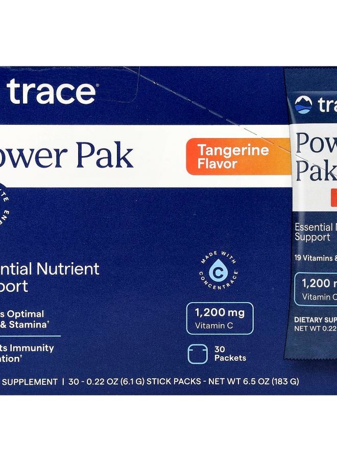 TRACE Power Pak Tangerine 30 Stick Packs 0.22 oz (6.1 g) Each - Image 1