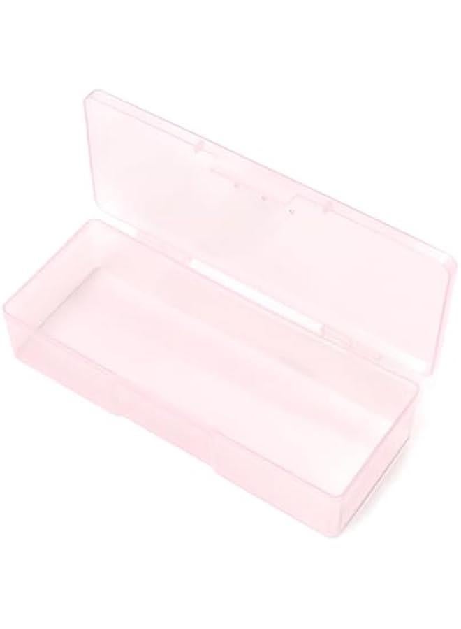 Arabest Transparent Box Storage Case for Nail Art Equipment Manicure Tool Organzing Pedicure Tool Empty Plastic Box (Pink)  - Image 3