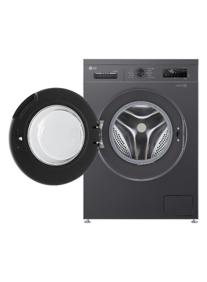 LG 9 KG Wash 5 KG Dry 400 RPM 6 Motion STS Drum Plastic Lifter Inverter Direct Drive Motor F4Y2VRPYJ Middle black - Image 2