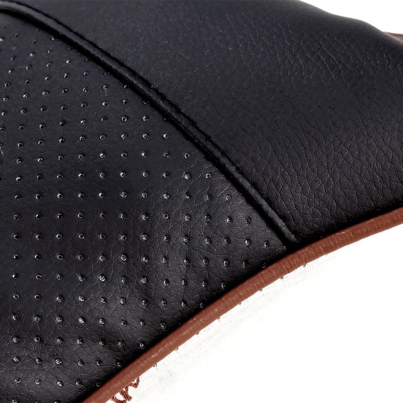 Lurowo 2 Pieces Car Headrest Pillow Neck, PU Leather Neck Support Car Seat Pillow with Removable Cover, Breathable Memory Foam Cushion for Driving Traveling (black) - Image 5