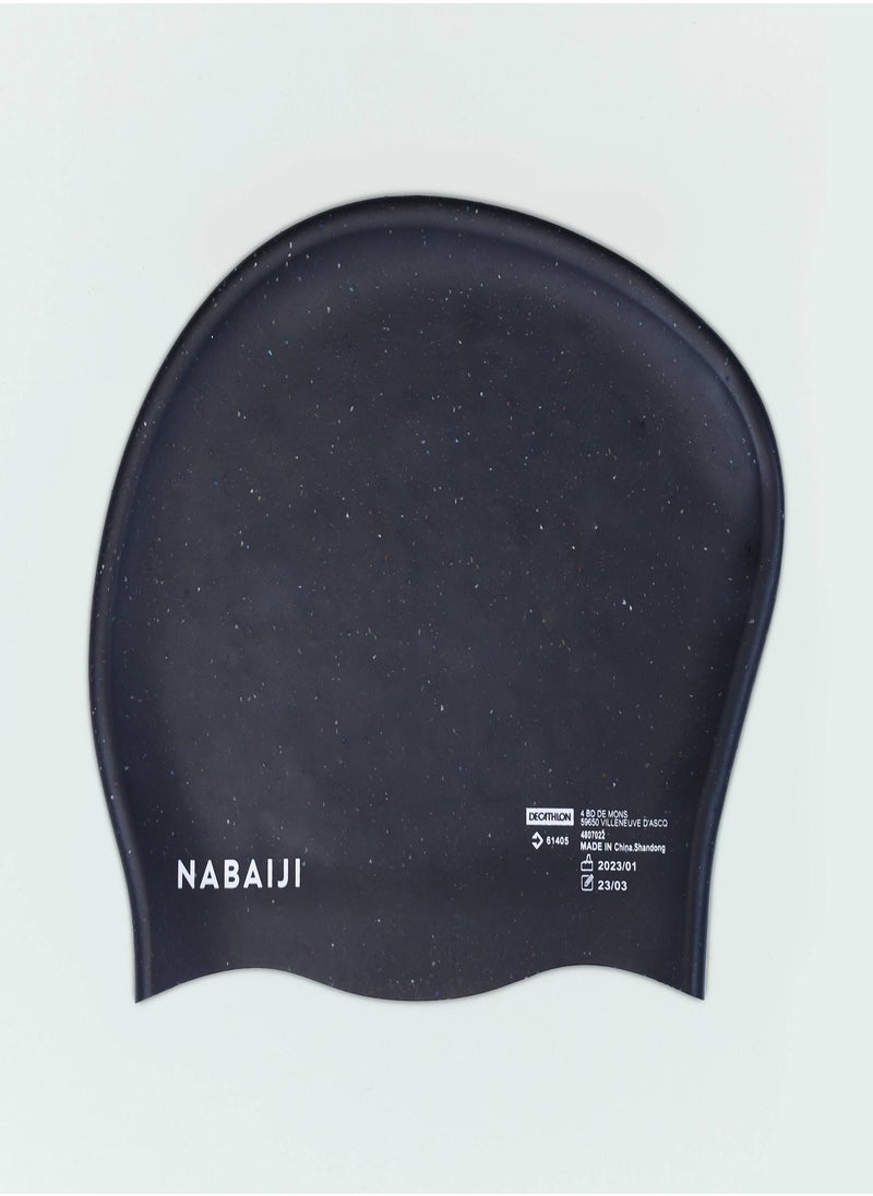 NABAIJI NABAIJI by DECATHLON, Adult Swimming Cap 56-60 Cm Long Hair 500 Flexible & Lightweight Black  - Image 3
