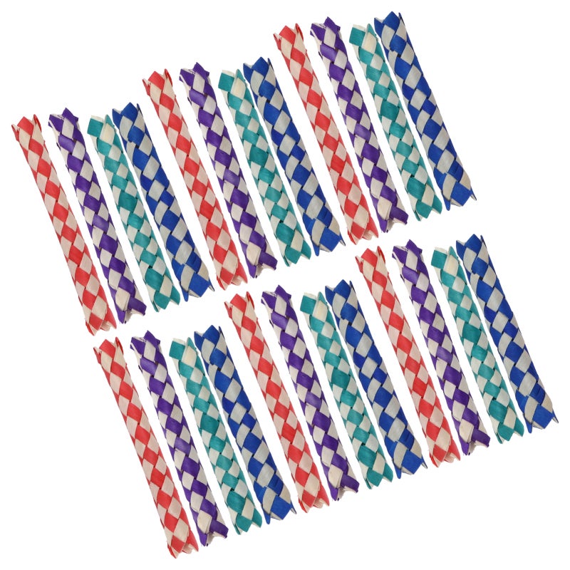 Finger Traps: Natural Bamboo, Soft & Non-Toxic - Bird Chew Toy & Bird Forage Toy for Parrots, Kids Party & DIY Parent-Child Activities - Image 3