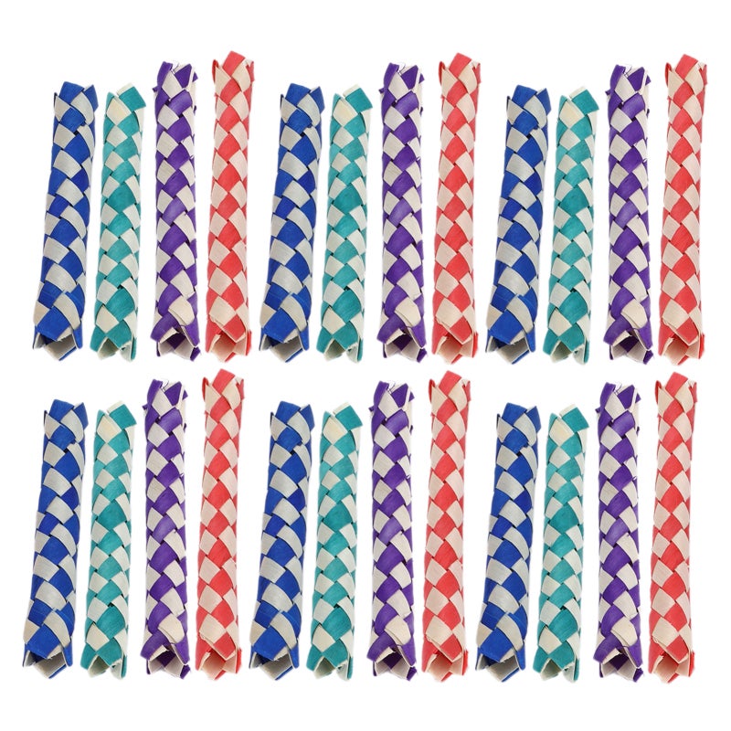 Finger Traps: Natural Bamboo, Soft & Non-Toxic - Bird Chew Toy & Bird Forage Toy for Parrots, Kids Party & DIY Parent-Child Activities - Image 5