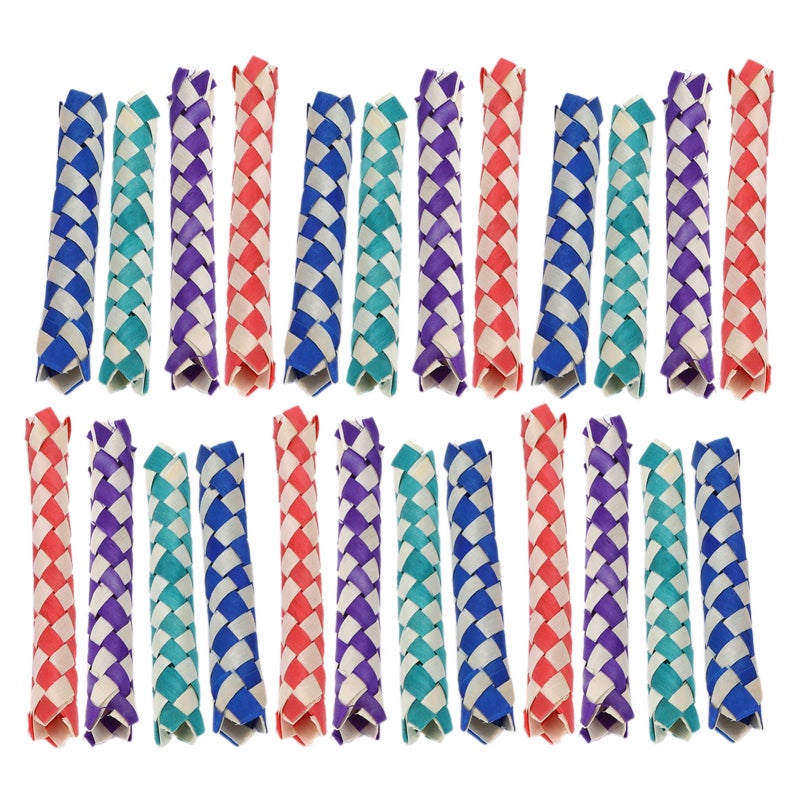 Finger Traps: Natural Bamboo, Soft & Non-Toxic - Bird Chew Toy & Bird Forage Toy for Parrots, Kids Party & DIY Parent-Child Activities - Image 4